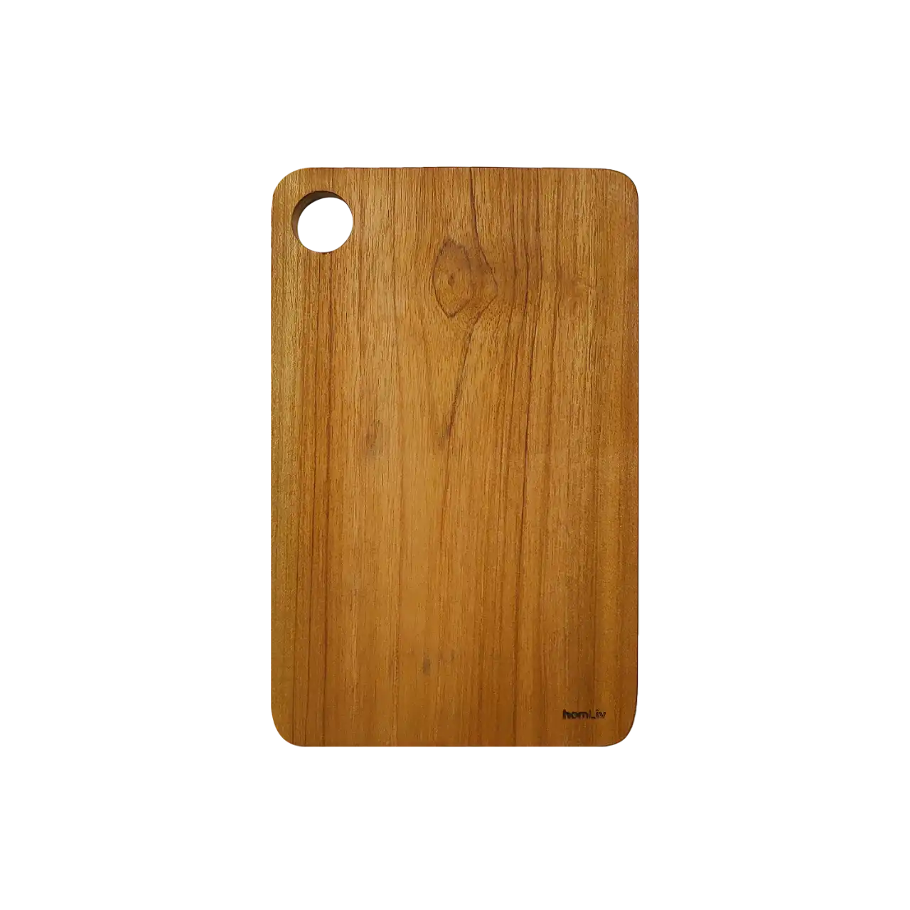homLiv Talenan Kayu Jati Persegi Panjang Pepita Square Cutting Board 10