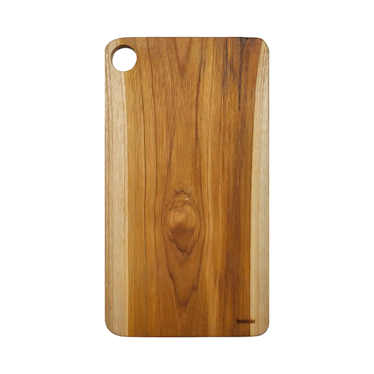 homLiv Talenan Kayu Jati Persegi Panjang Pepita Square Cutting Board 11