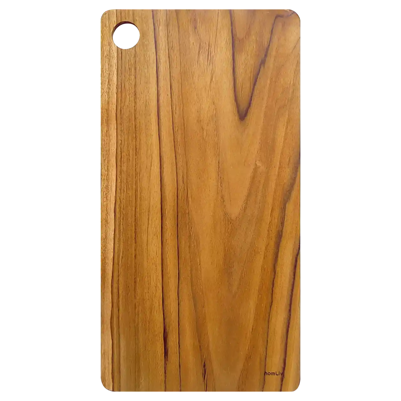 homLiv Talenan Kayu Jati Persegi Panjang Pepita Square Cutting Board 12