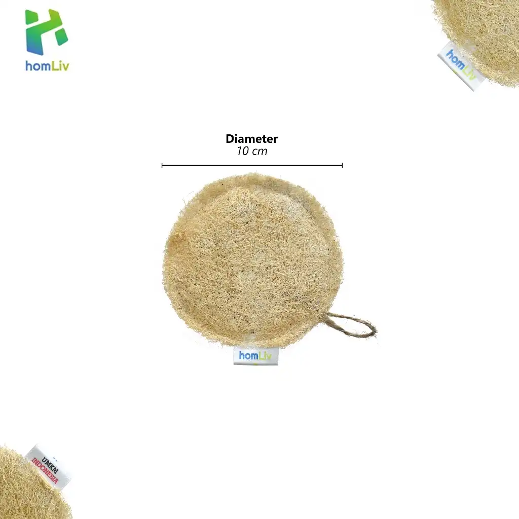 homLiv Spons Cuci Sabut Cuci Piring Luffa Dishwashing Sponge Loofah 4