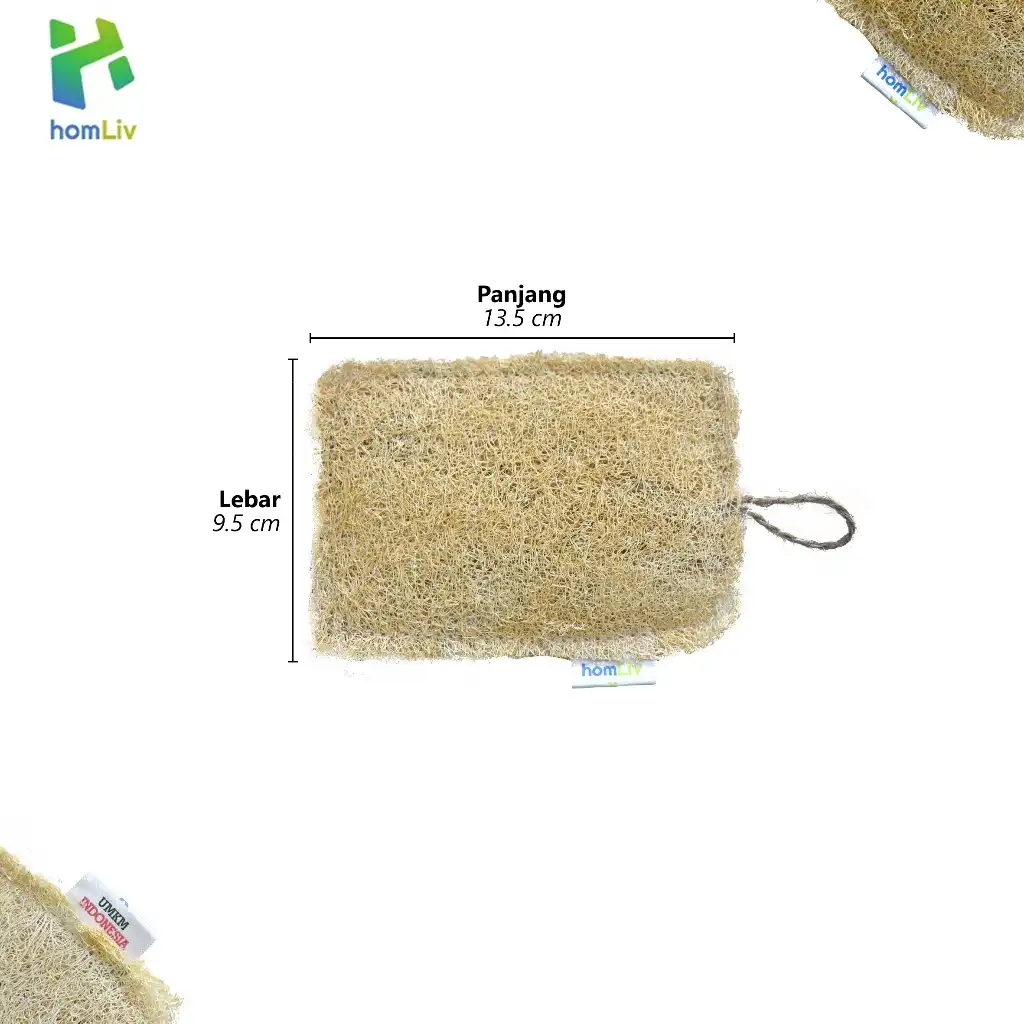 homLiv Spons Cuci Sabut Cuci Piring Luffa Dishwashing Sponge Loofah 5