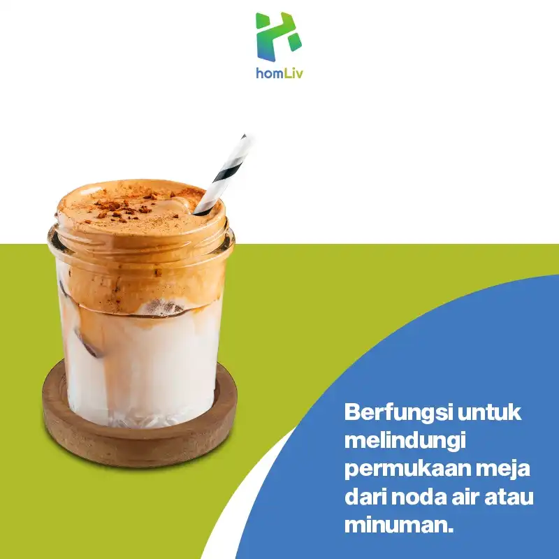 homLiv Tatakan Gelas Kayu Jati dan Mahoni Wooden Coasters Bentuk Aleta Clarita Hexa 3