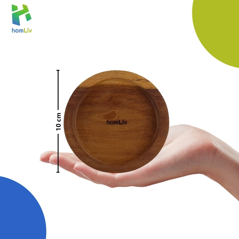 homLiv Tatakan Gelas Kayu Jati dan Mahoni Wooden Coasters Bentuk Aleta Clarita Hexa 4