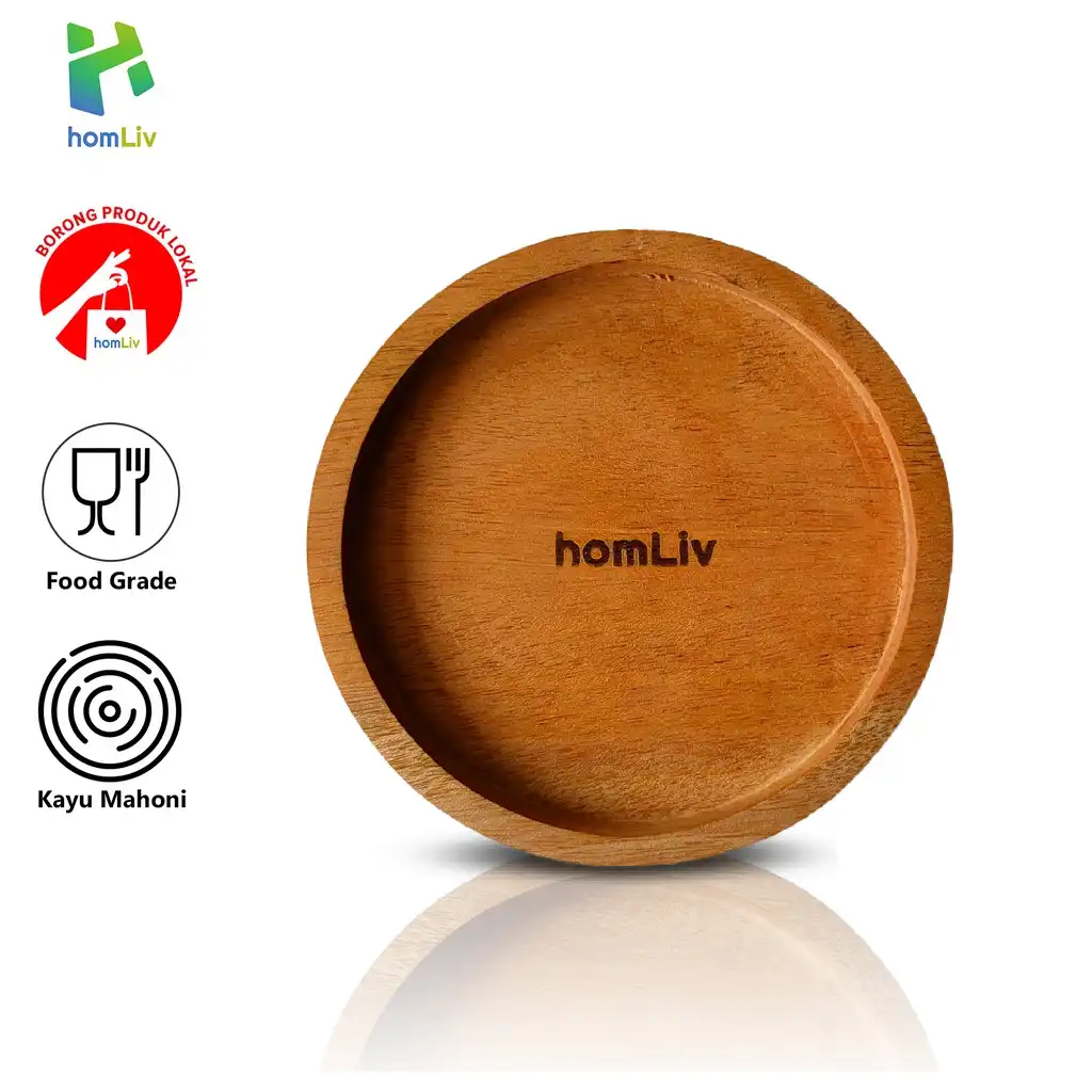 homLiv Tatakan Gelas Kayu Jati dan Mahoni Wooden Coasters Bentuk Aleta Clarita Hexa 7