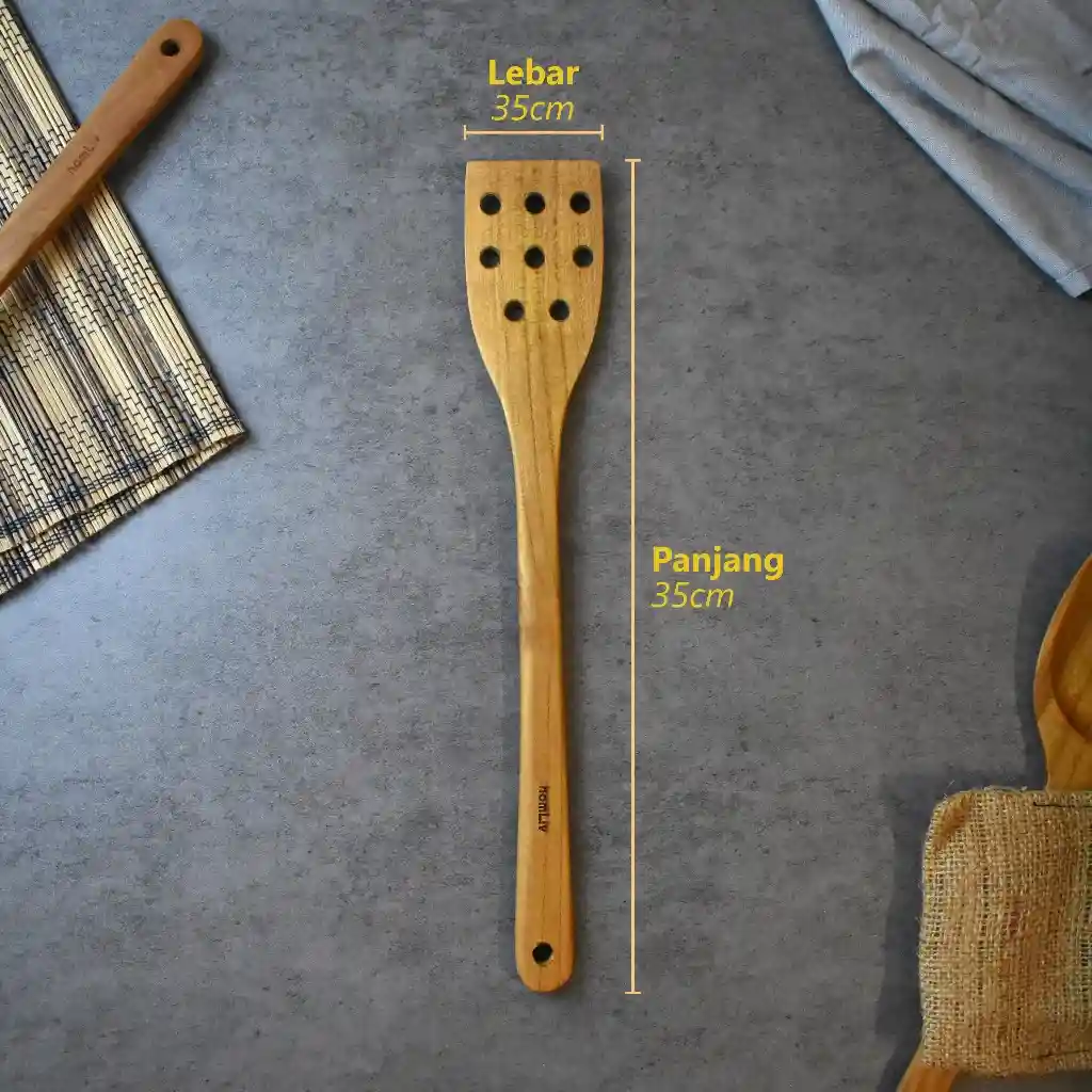 homLiv Set Alat Masak Kayu Morning Glory Cookware Set Food Grade 6