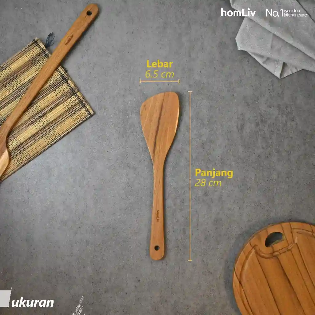 homLiv Set Alat Masak Kayu Morning Glory Cookware Set Food Grade 7