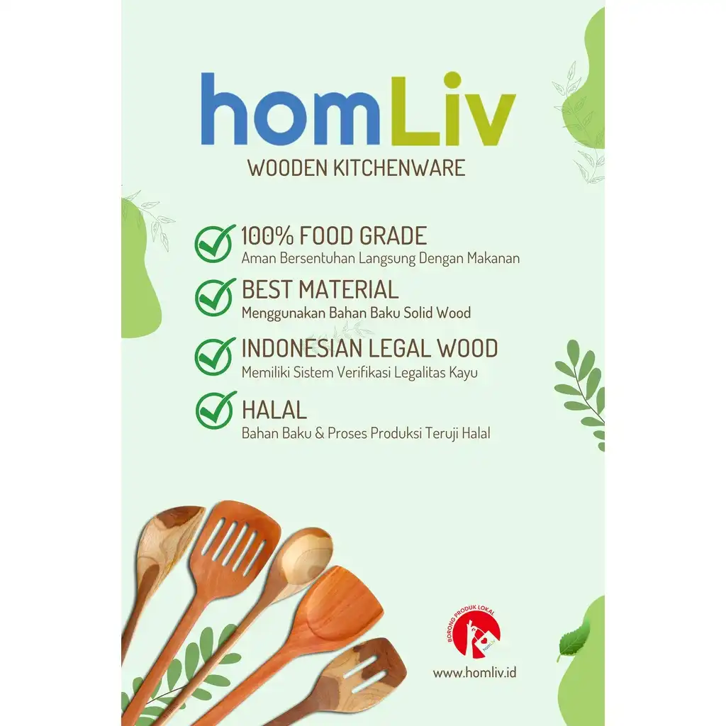 homLiv Rak Piring Kayu jati 30 Cm Efrata Wooden Dish Rack Foodgrade 07257 2