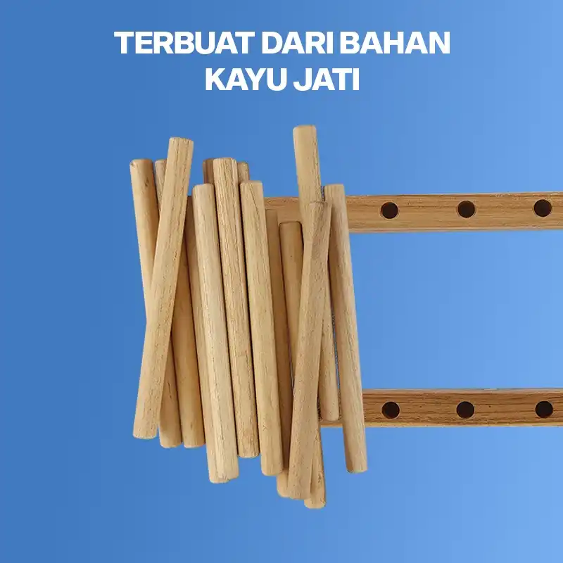 homLiv Rak Piring Kayu jati 30 Cm Efrata Wooden Dish Rack Foodgrade 07257 5