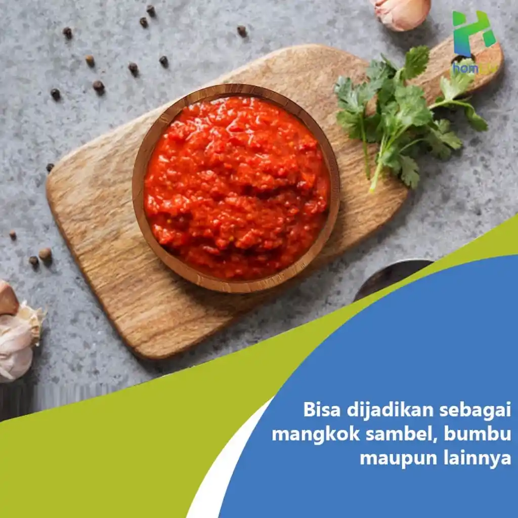 homLiv Piring Sambel Kayu Jati Mini Ataya - Wooden Chili Plate Food Grade 2