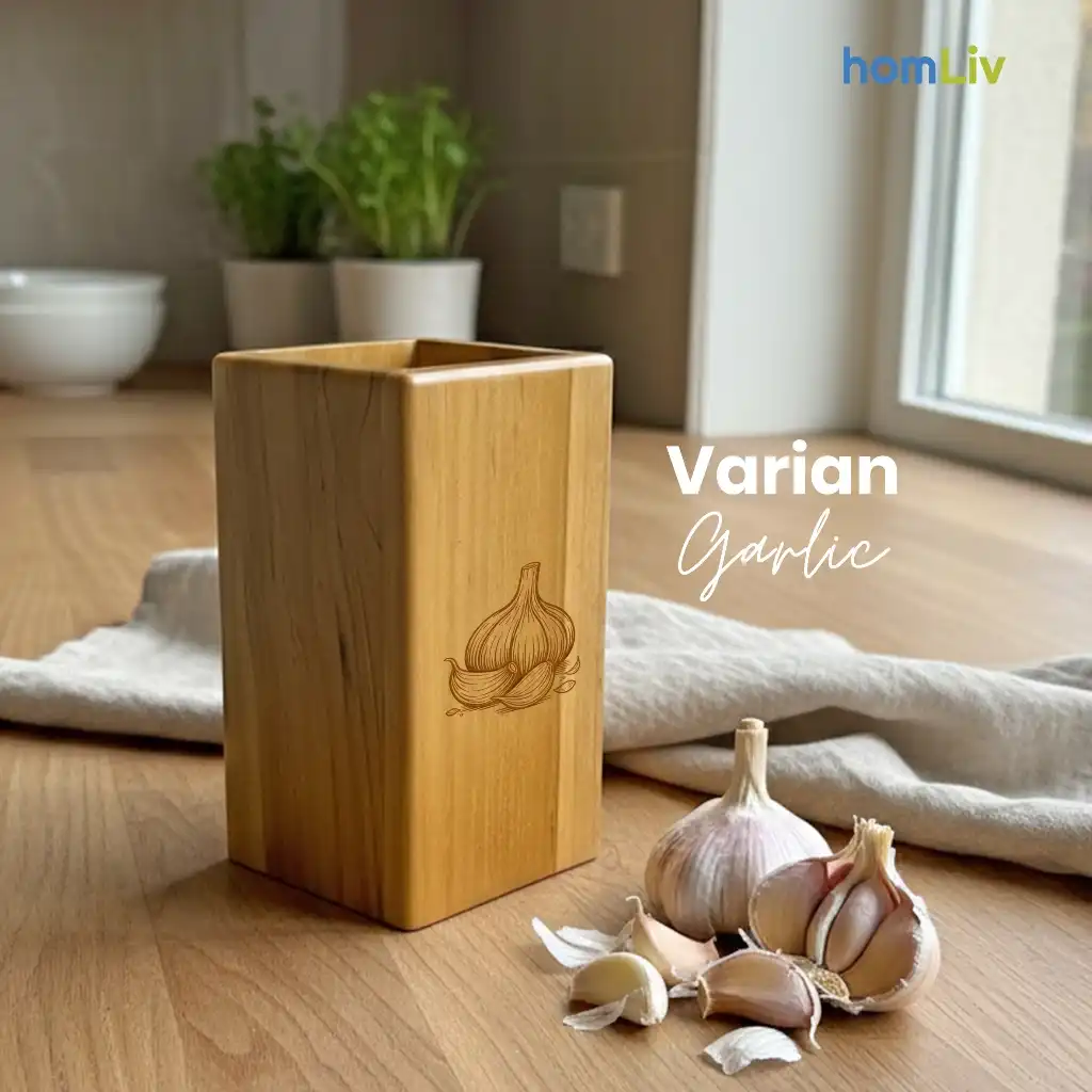 homLiv Wadah Sutil Kayu Jati Tempat Sutil Persegi Panjang Box Wooden Spatula Holder 3